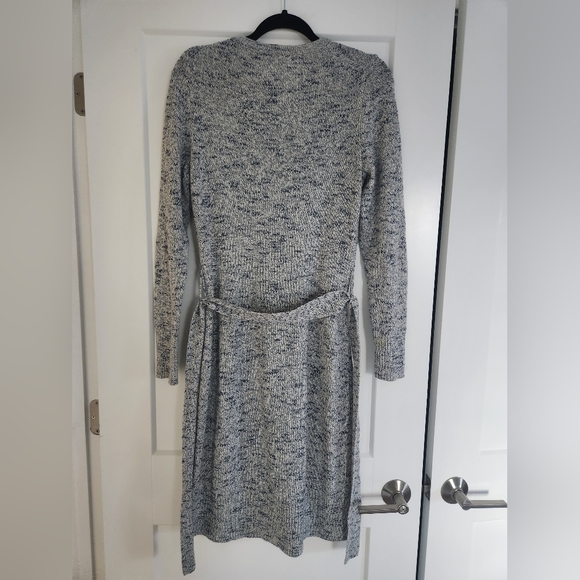 Ann Taylor Sweater Dress Blue White Speckled Heathered Size M - Picture 5 of 13